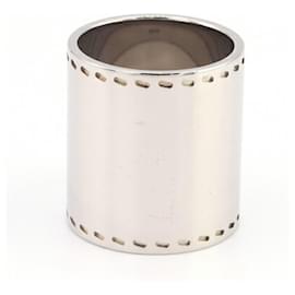 Hermès-Hermes Scarf Ring with Padlock Motif-Silvery,Golden