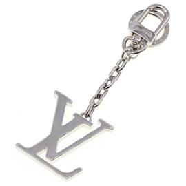 Louis Vuitton-Louis Vuitton Silver Metal Keyring-Silvery