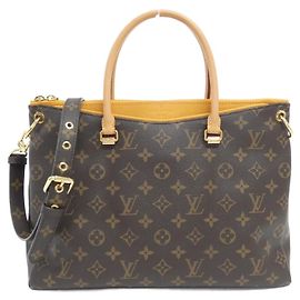 Borsa Tote Pallas Monogram Louis Vuitton Marrone D'oro