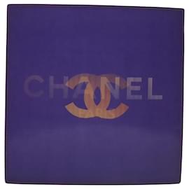 Chanel-CHANEL Hologram Chain Shoulder Bag Vinyl Purple CC Auth bs21582-Purple