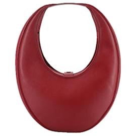 Hermès-HERMES Foley Sac à épaule Cognac Cuir Rouge Auth 107703-Rouge