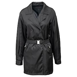Prada-Prada Nylon Trench Coat-Black