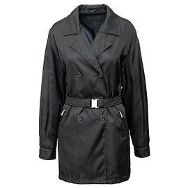 Prada Nylon-Trenchcoat Schwarz