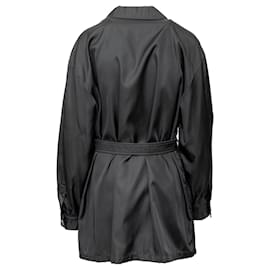 Prada-Prada Nylon Trench Coat-Black