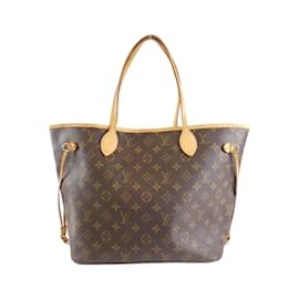 Louis Vuitton-Louis Vuitton Monogram Neverfull MM Tote Bag-Brown
