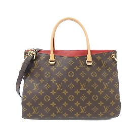 Borsa Tote Pallas Monogram Louis Vuitton Marrone Fuschia