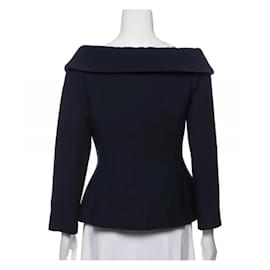 Dior-Off shoulder bar jacket-Navy blue