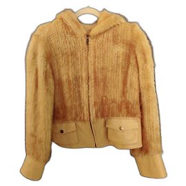 Sam Rone Nerzjacke Beige Karamell
