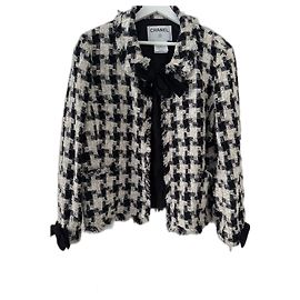 Chanel tweed jacket Black