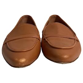Autre Marque-Malone Souliers Bruni Pointed Loafers in Brown Leather-Brown