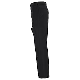 Givenchy-Givenchy Skirt-Detail Slit Trousers in Black Wool-Black