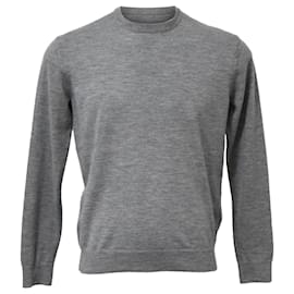 Acne- Acne Studios Crewneck Sweater in Grey Wool-Grey