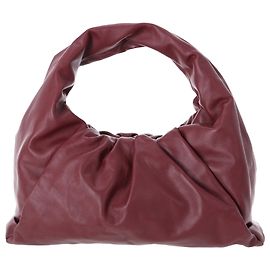 Bottega Veneta La Borsa a Spalla in Pelle Bordeaux Rosso Bordò