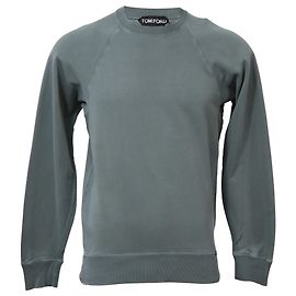 Tom Ford Rundhals-Pullover aus grauer Baumwolle Grau