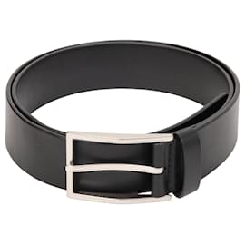 Bottega Veneta- Bottega Veneta Basic Belt in Black Leather-Black