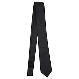 Saint Laurent-Saint Laurent Plain Neck Tie in Black Silk-Black