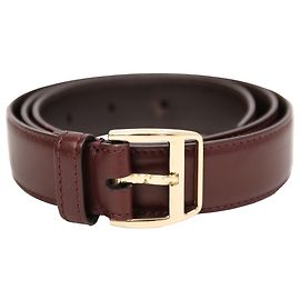 Tom Ford Basic Buckled Belt in Burgundy Leather Red Dark red