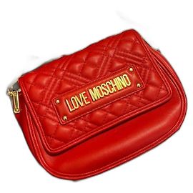 Love Moschino Red Leather Handbag Red