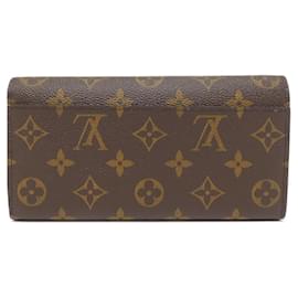 Louis Vuitton-Louis Vuitton Monogram Portefeuille Sarah M60531 Wallet-Brown