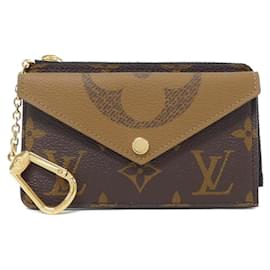Louis Vuitton-Louis Vuitton Monogram Reverse Coin Purse-Brown