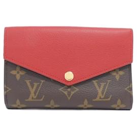 Louis Vuitton-Louis Vuitton Monogram Portefeuille Pallas Compact Wallet-Brown,Fuschia