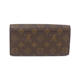 Louis Vuitton-Louis Vuitton Monogram Portefeuille Sarah M62236 Wallet-Brown,Red