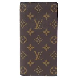 Louis Vuitton-Louis Vuitton Monogram Portefeuille Brazza Wallet-Brown