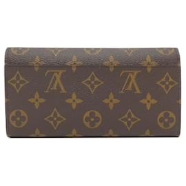 Louis Vuitton-Louis Vuitton Monogram Portefeuille Sarah M62235 Wallet-Brown,Pink