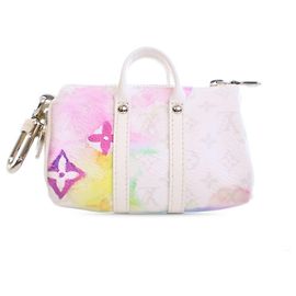 Louis Vuitton Pink Monogram Watercolor Keepall Bag Charm and Key Chain Other