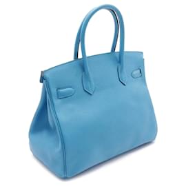 Hermès-Hermès Blue Epsom Birkin Retourne 30-Blue