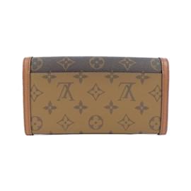 Louis Vuitton-Louis Vuitton Monogram Reverse Portefeuille Sarah Dauphine Wallet-Brown