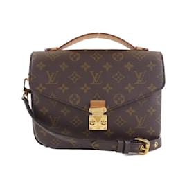 Louis Vuitton-Louis Vuitton Monogram Pochette Metis MM M44875 Bag-Brown,Monogram