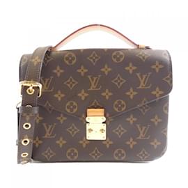 Louis Vuitton-Louis Vuitton Monogram Pochette Metis MM M44875 Bag-Brown,Monogram