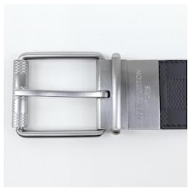 Louis Vuitton-Louis Vuitton Calfskin Standard Belt-Brown,Black