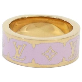 Bague en émail Nanogram Louis Vuitton Rose Doré