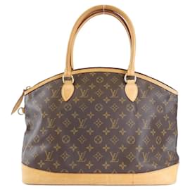 Louis Vuitton-Louis Vuitton Monogram Lockit Horizontal M40104 Bag-Brown,Monogram