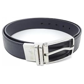 Louis Vuitton-Cinto padrão de couro preto Louis Vuitton-Preto
