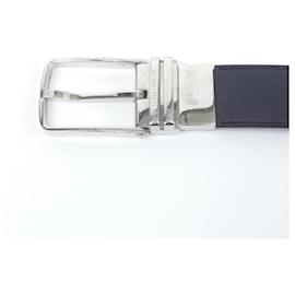 Louis Vuitton-Louis Vuitton Black Leather Standard Belt-Black