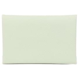 Hermès-Hermes Calvi Business Card Holder-Light green