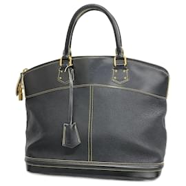 Louis Vuitton-Louis Vuitton Suhali Lockit MM Handbag-Black