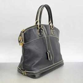 Louis Vuitton-Louis Vuitton Suhali Lockit MM Handbag-Black