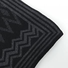 Louis Vuitton-Louis Vuitton Black and Gray Stole-Brown,Black
