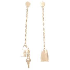 Hermès-Hermes Kelly Crochet Earrings-Golden