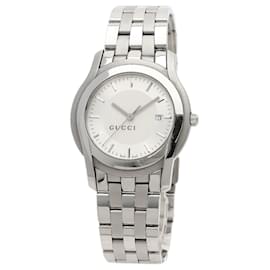 Gucci-Relógio masculino de quartzo em aço inoxidável Gucci-Prata