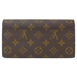 Louis Vuitton-Louis Vuitton Monogram Portefeuille Sarah M62234 Wallet-Brown,Fuschia,Monogram