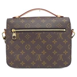 Louis Vuitton-Louis Vuitton Monogram Pochette Metis MM M44875 Bag-Brown,Monogram