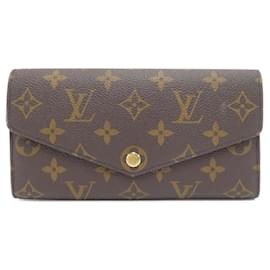 Louis Vuitton-Louis Vuitton Monogram Portefeuille Sarah Wallet-Brown,Blue,Monogram