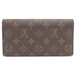 Louis Vuitton-Louis Vuitton Monogram Portefeuille Sarah Wallet-Brown,Blue,Monogram