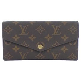 Louis Vuitton Monogram Portefeuille Sarah M62234 Wallet Brown Fuschia Monogram