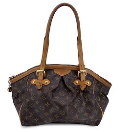 Louis Vuitton Braune Canvas Monogramm Tivoli GM Handtasche Braun